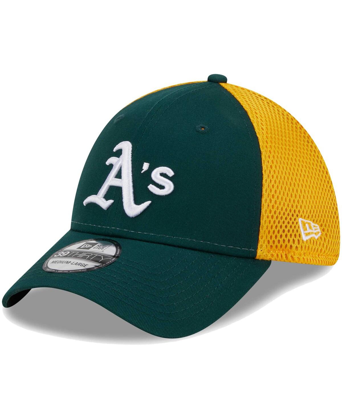 Shop New Era Men's  Green Oakland Athletics Team Neo 39thirty Flex Hat