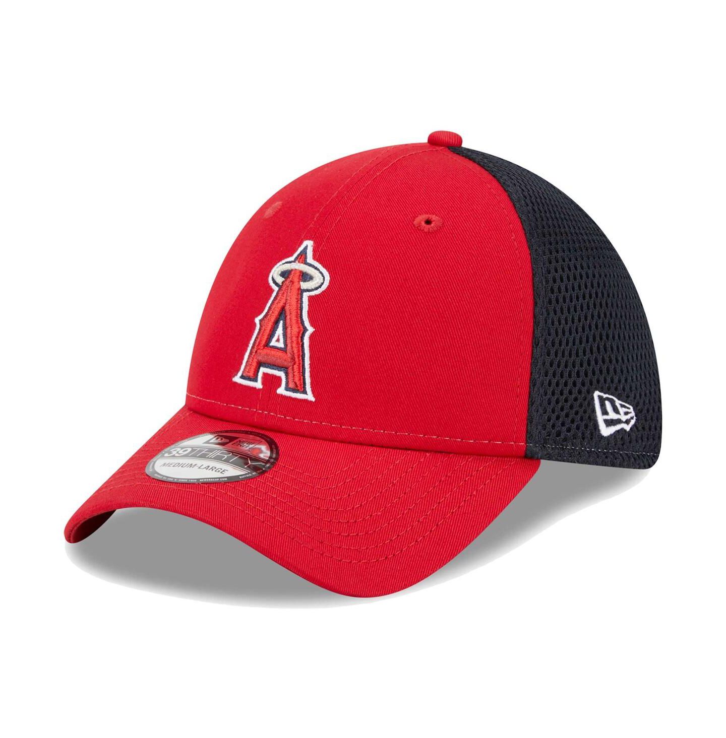 Мужская кепка New Era Red Los Angeles Angels Team Neo 39THIRTY Flex Hat — фото 2