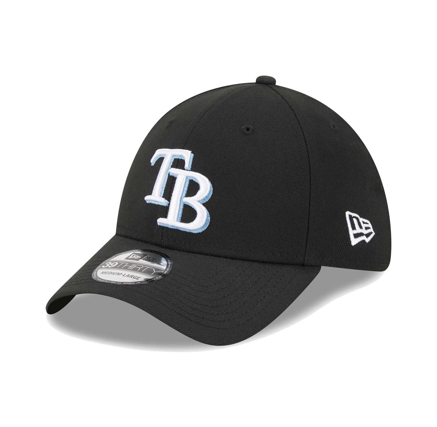 Men's Black Tampa Bay Rays Logo 39THIRTY Flex Hat
