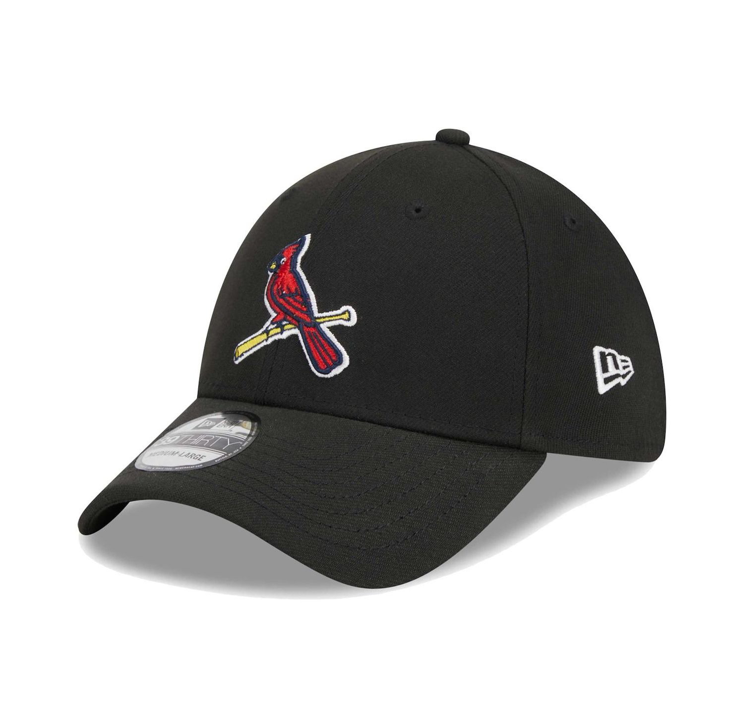Men's Black St. Louis Cardinals Logo 39THIRTY Flex Hat