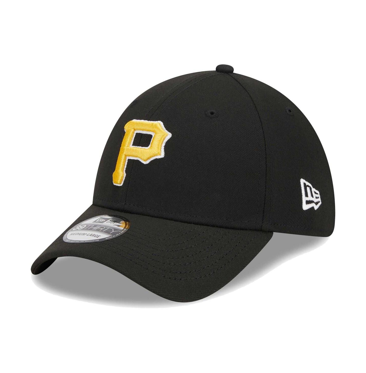 Мужская кепка New Era Black Pittsburgh Pirates Logo 39THIRTY Flex Hat — фото 2