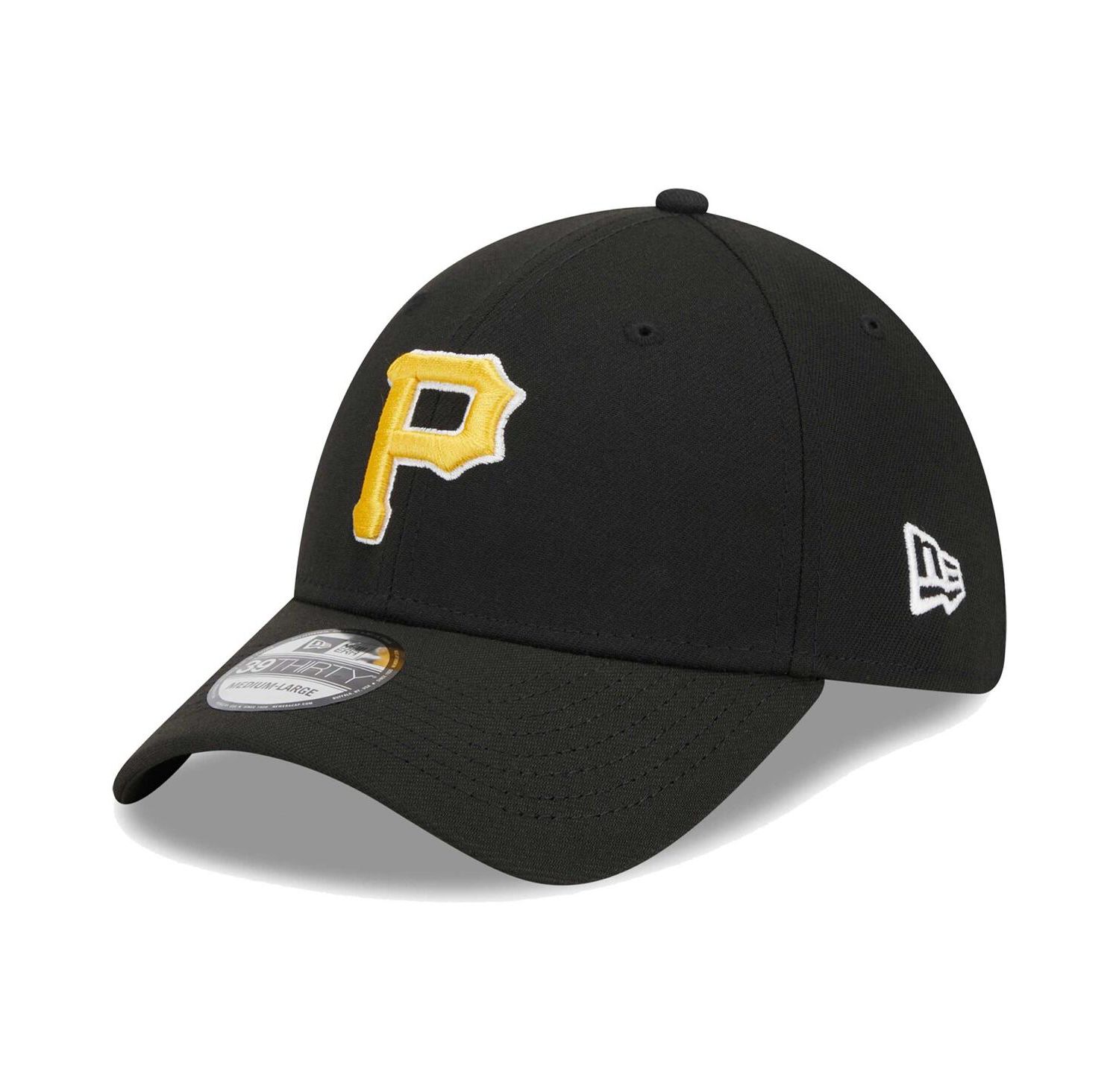 Men's Black Pittsburgh Pirates Logo 39THIRTY Flex Hat