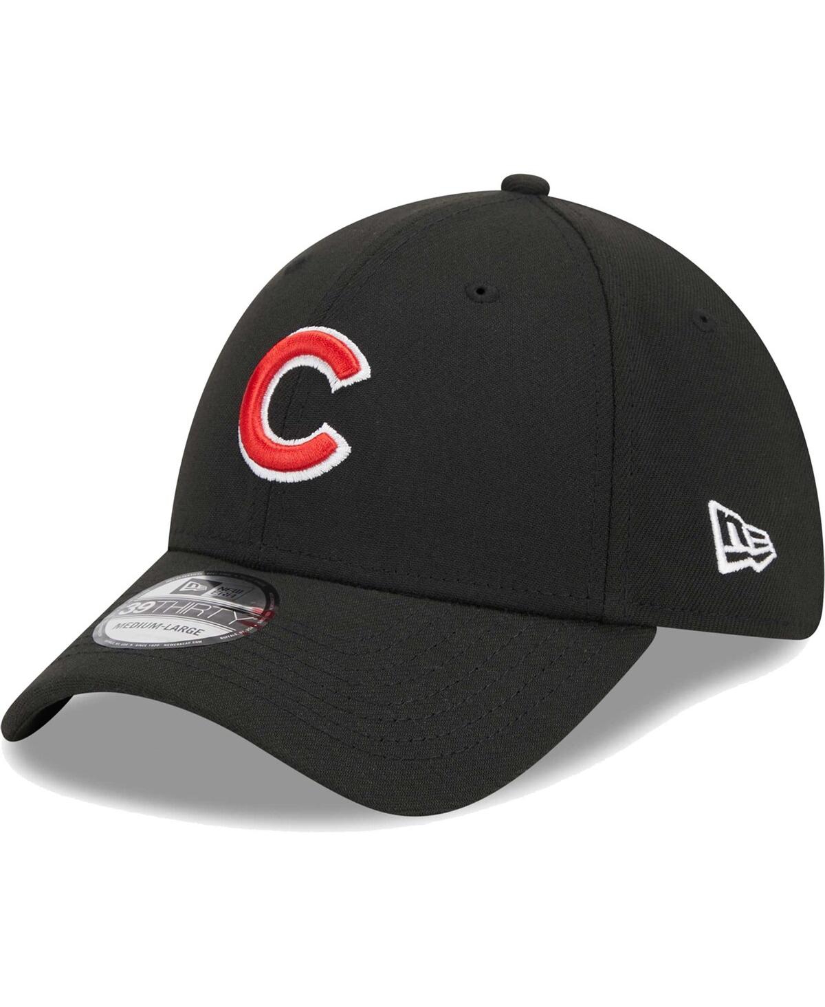Men's New EraChicago Cubs Logo 39THIRTY Flex Hat - Black