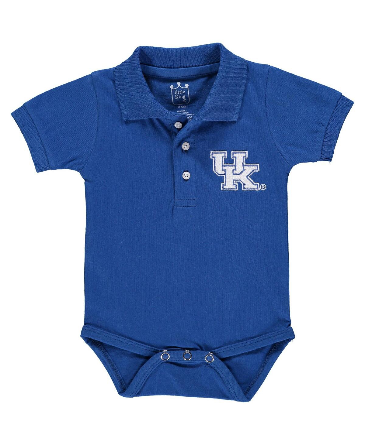 Shop Little King Apparel Infant Boys And Girls Royal Kentucky Wildcats Polo Bodysuit