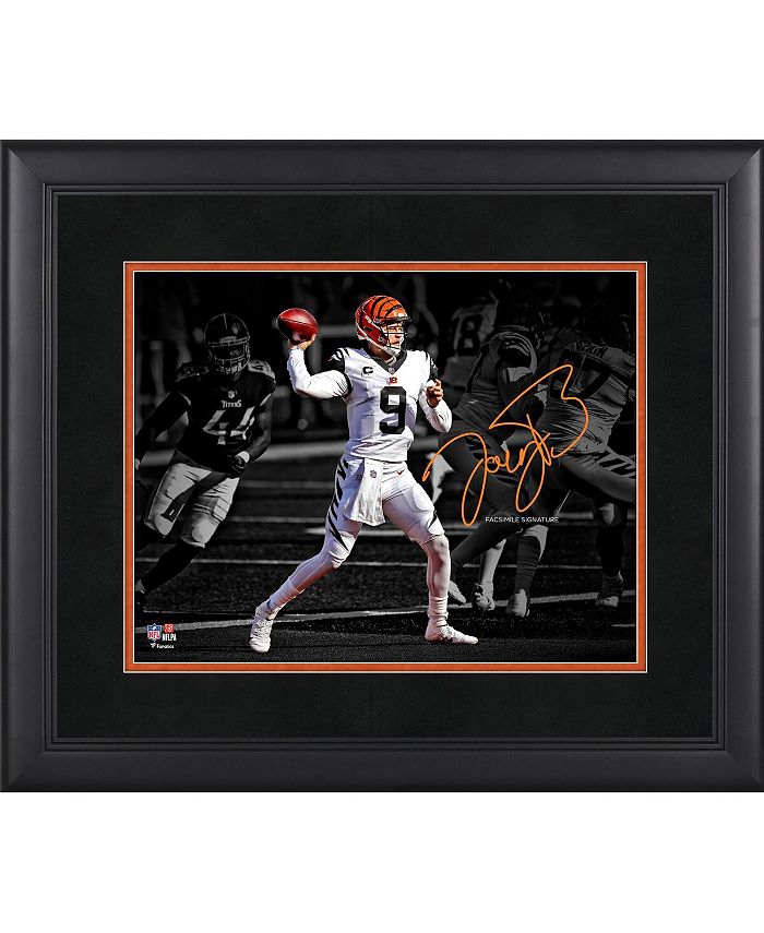 Fanatics Authentic Joe Burrow Cincinnati Bengals Framed 11" x 14