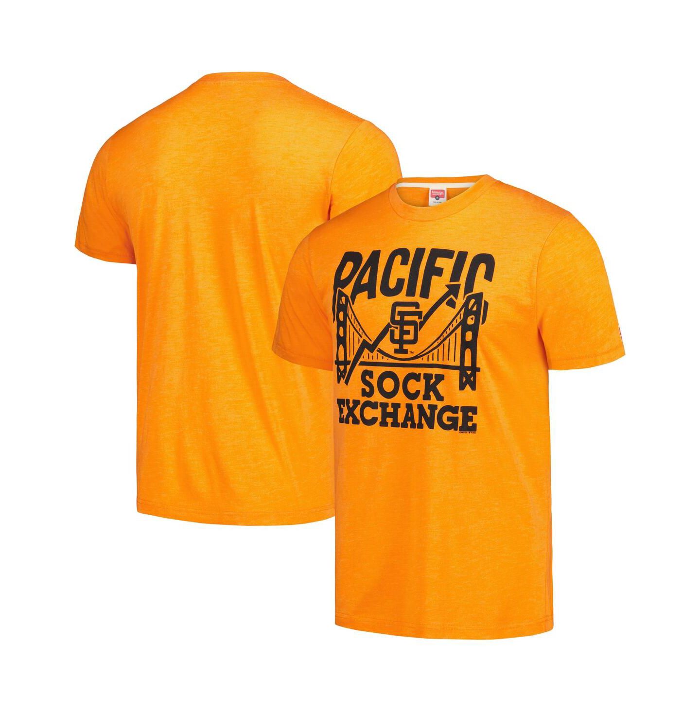 Мужская футболка Homage Orange San Francisco Giants Pacific Sock Exchange Tri-Blend — фото 1