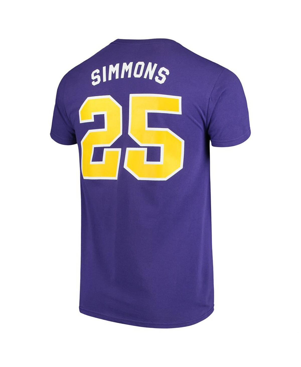 Shop Retro Brand Men's Original  Ben Simmons Purple Lsu Tigers Alumni Basketball Jersey T-shirt