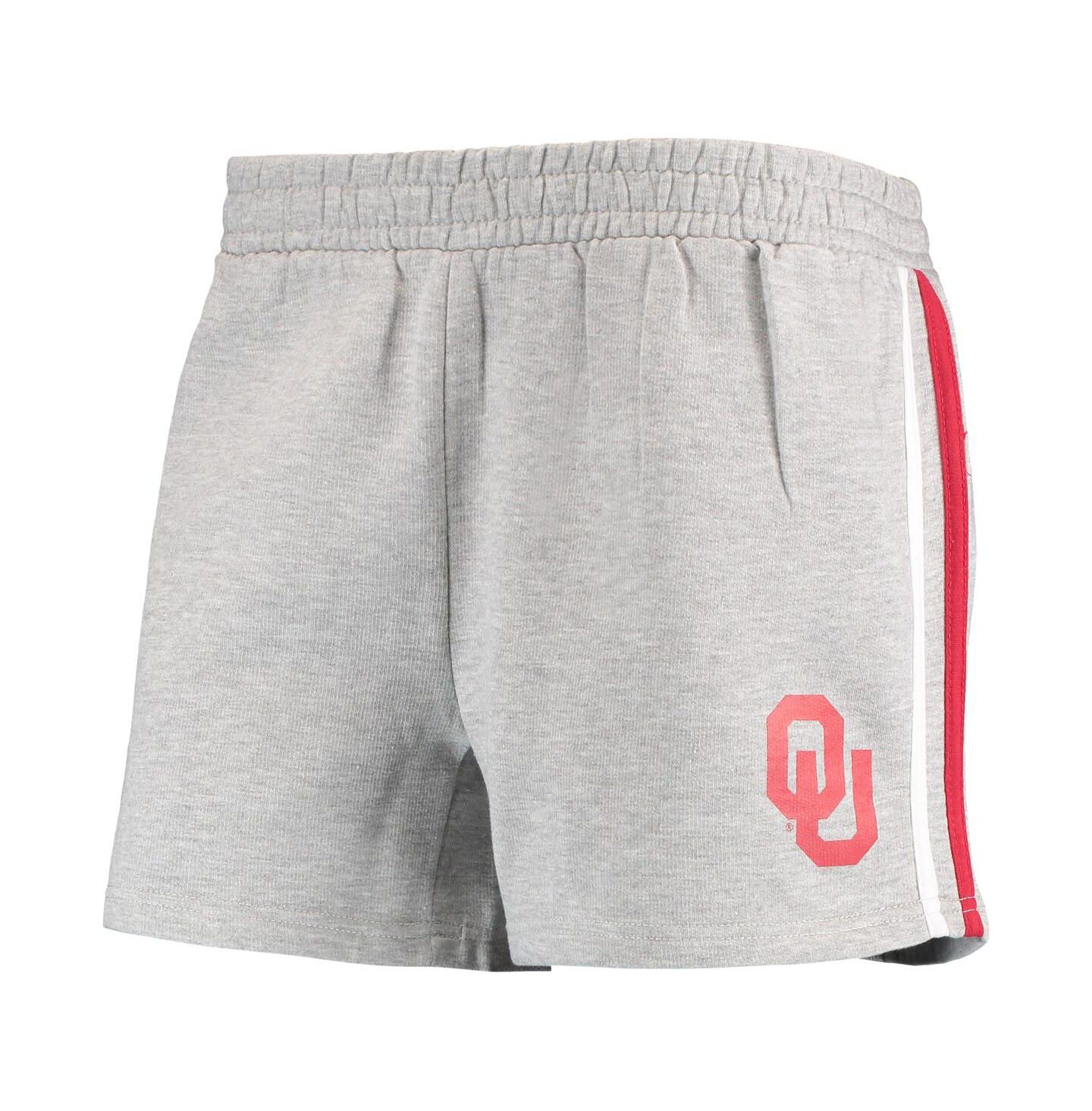Женские шорты Profile Heathered Gray Oklahoma Sooners Plus Size 2-Stripes — фото 3