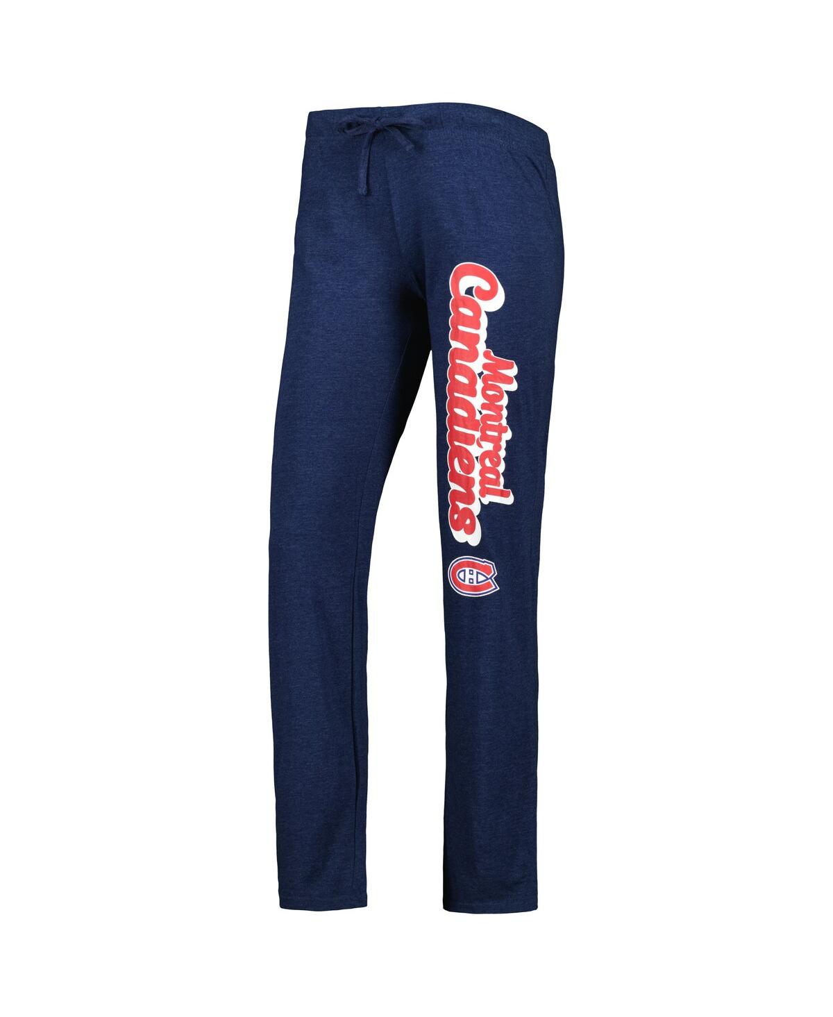 Concepts Sport Women's  Heather Red, Heather Navy Montreal Canadiens Meter Muscle Tank Top And Pants In Heather Red,heather Navy