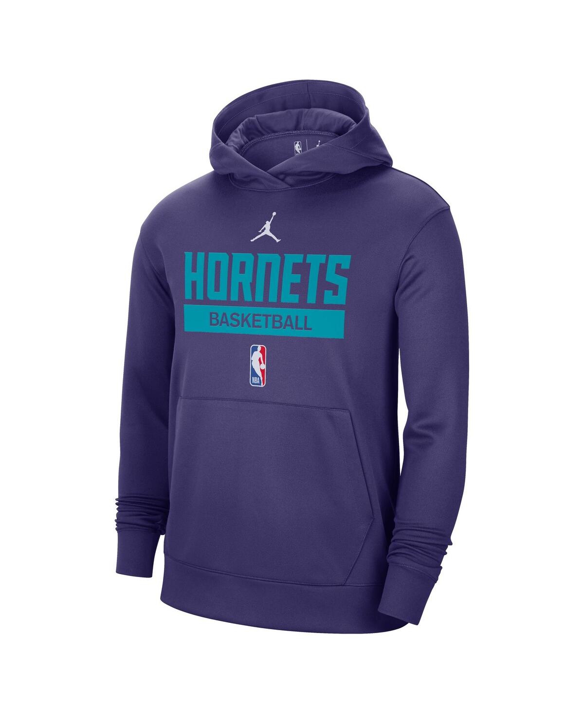 Shop Jordan Men's  Purple Charlotte Hornets 2022/23 Spotlight On-court Practice Performance Pullover Hoodi