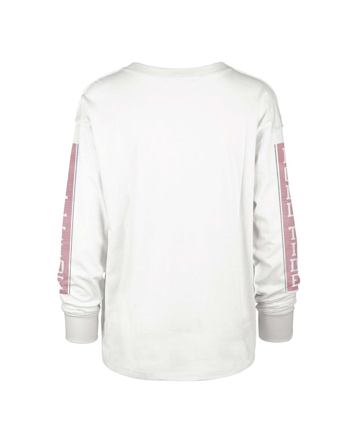 Shop 47 Brand Women's ' White Alabama Crimson Tide Statement Soa 3-hit Long Sleeve T-shirt