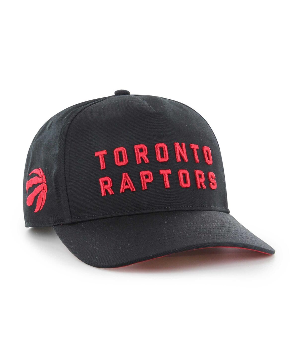 Men's '47 BrandToronto Raptors Contra Hitch Snapback Hat - Black