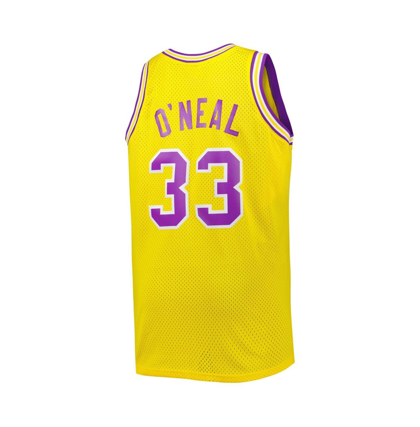 Мужской топ Mitchell & Ness 1990/91 Shaquille O'Neal Gold LSU Tigers Big and Tall Swingman Jersey — фото 4