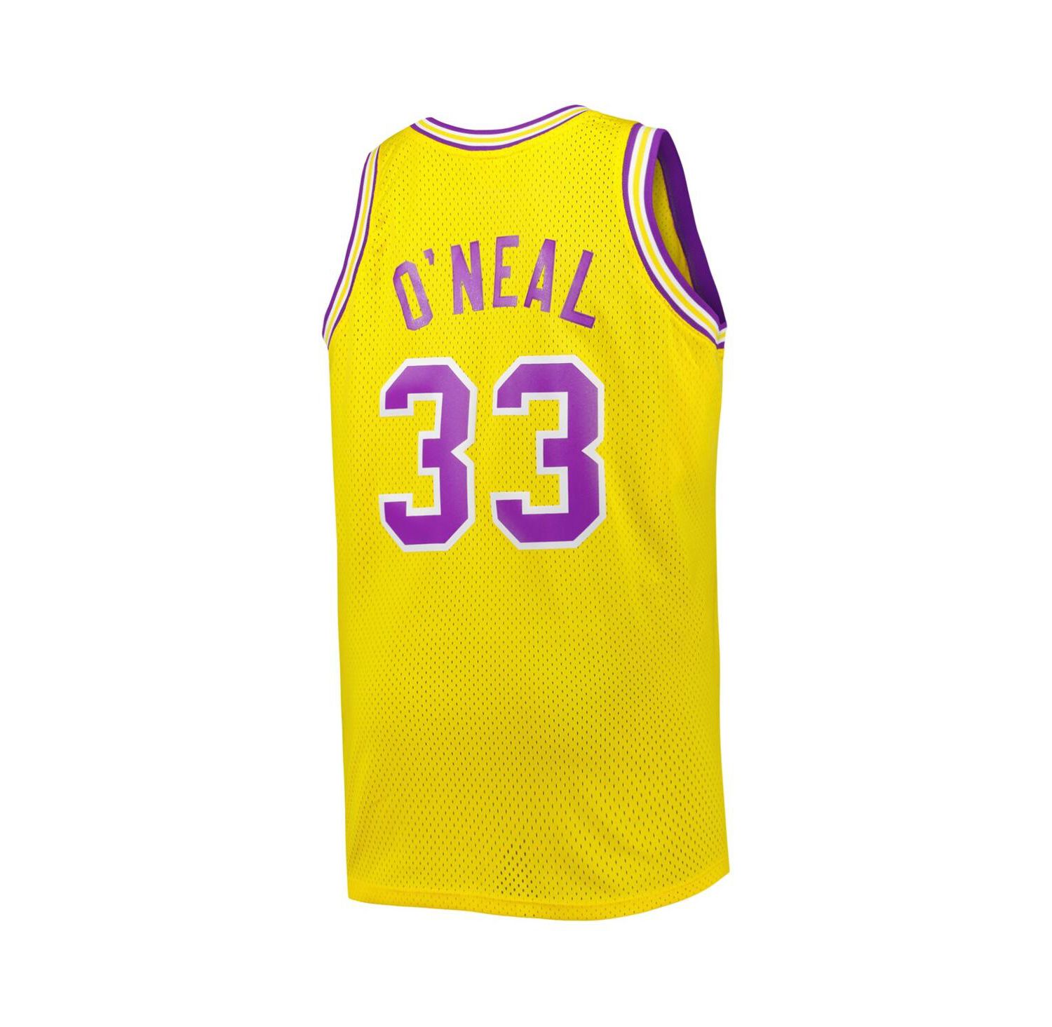 Men's 1990/91 Shaquille O'Neal Gold LSU Tigers Big and Tall Swingman Jersey