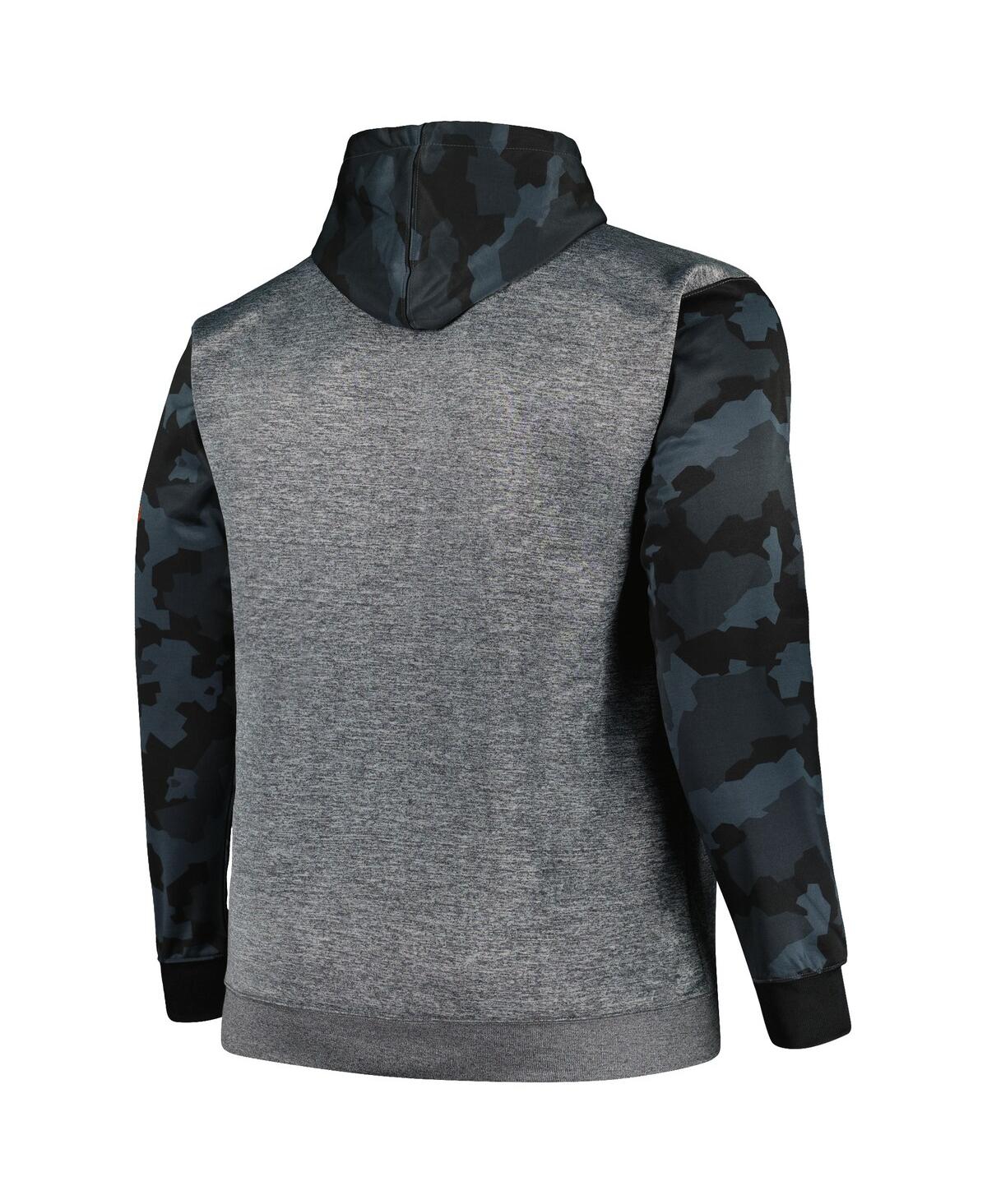 Fanatics Branded Heather Charcoal Washington Commanders Big & Tall Camo Pullover Hoodie In Heather Charcoal