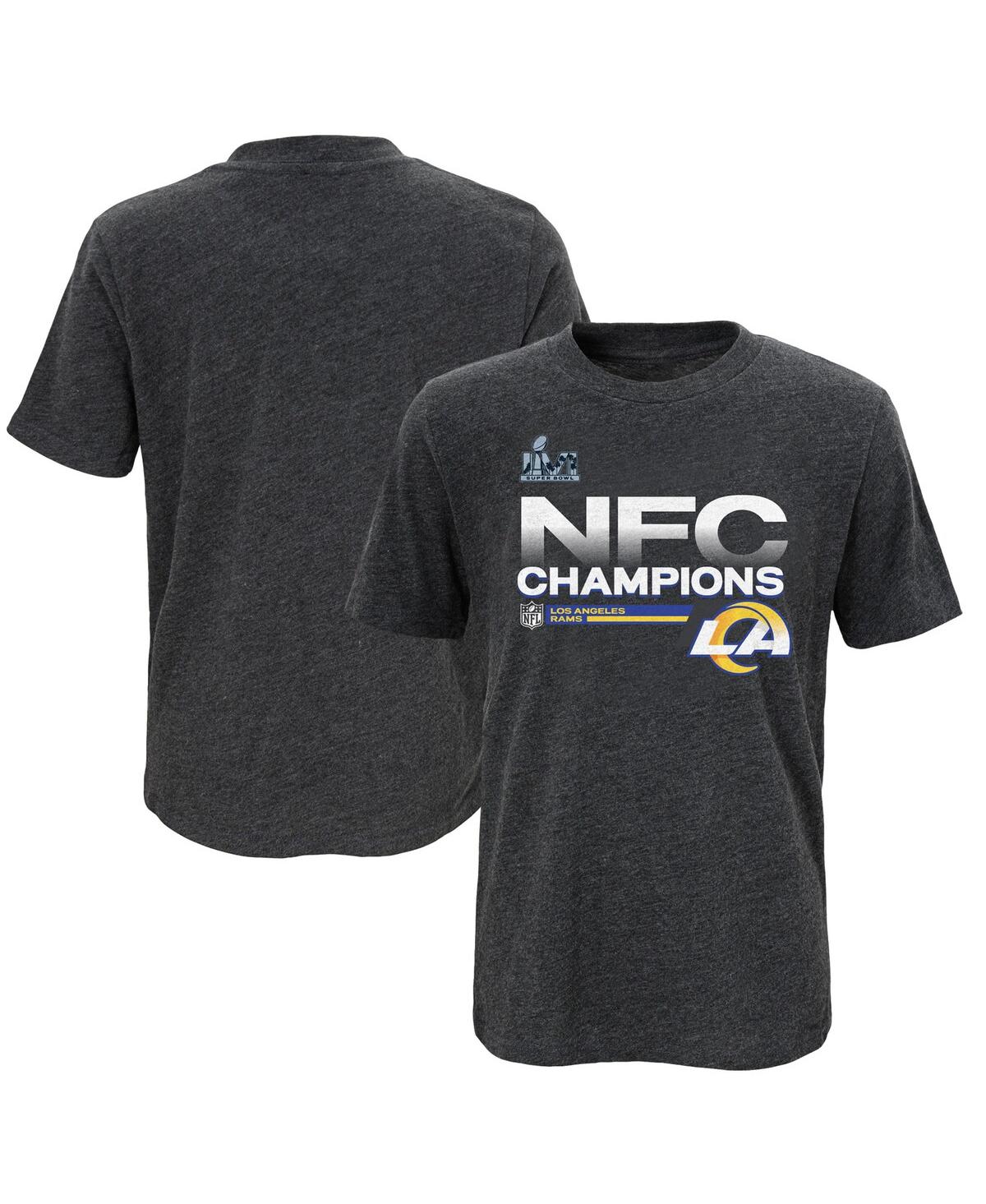 Fanatics Preschool  Branded Heathered Charcoal Los Angeles Rams 2021 Nfc Champions Locker Room Trophy In Heathered Charcoal
