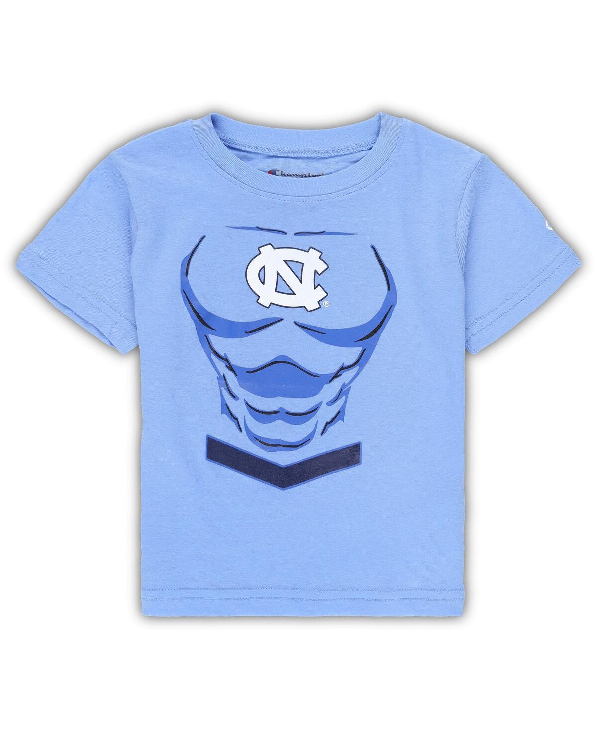 Champion Toddler Boys And Girls  Carolina Blue North Carolina Tar Heels Super Hero T-shirt In Blue