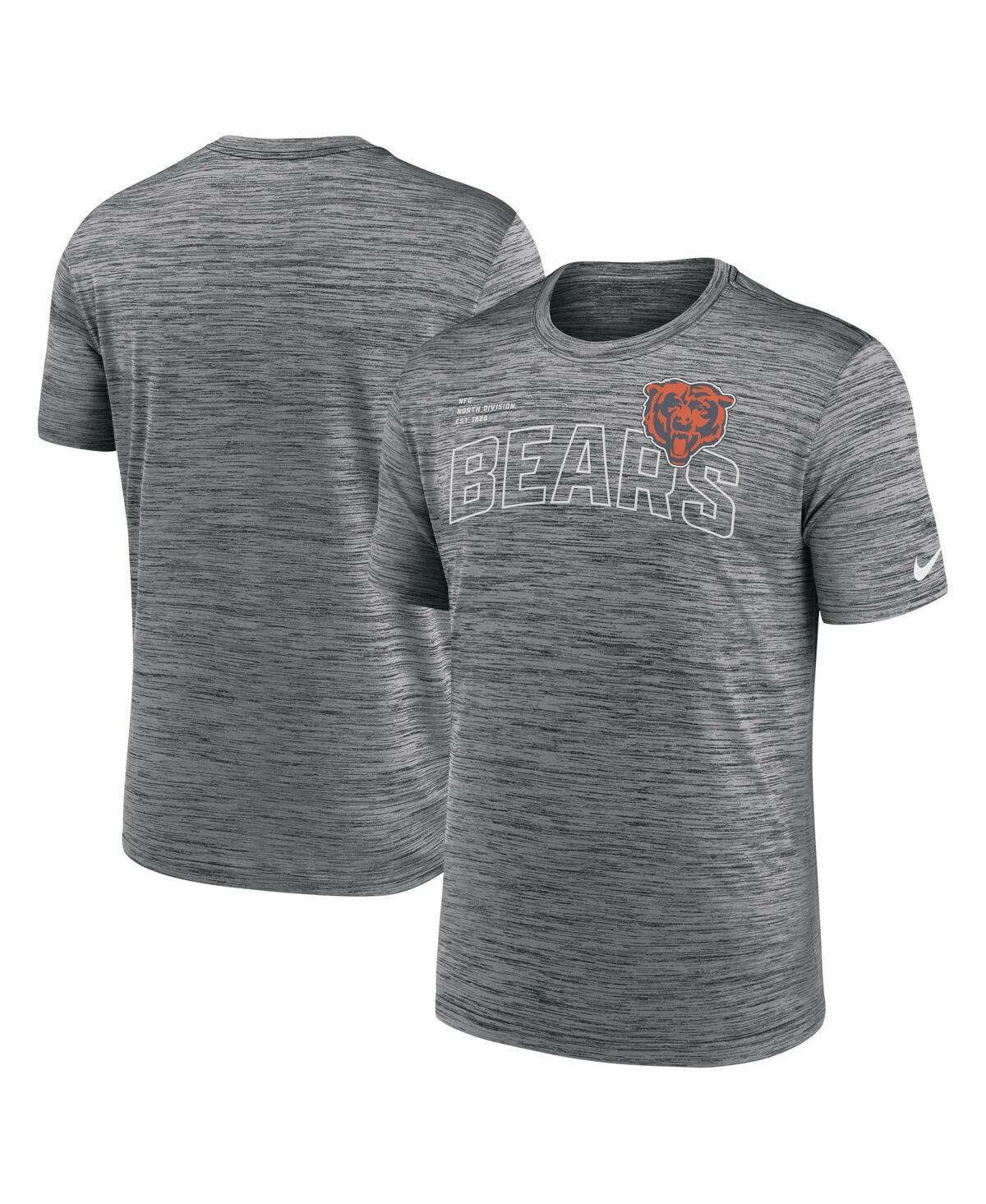 Shop Nike Men's  Anthracite Chicago Bears Velocity Arch Performance T-shirt