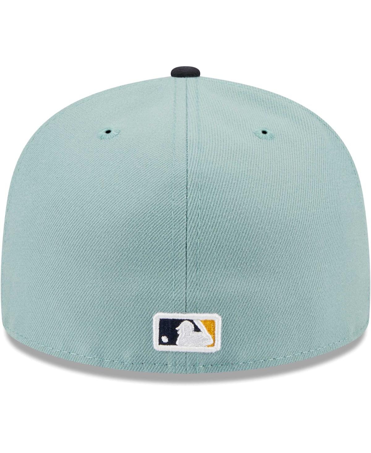 New Era Men's  Light Blue, Navy Los Angeles Dodgers Beach Kiss 59fifty Fitted Hat In Light Blue,navy