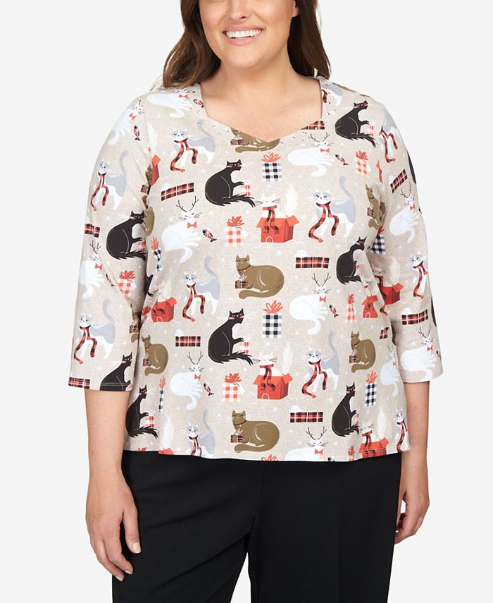 Alfred dunner new arrivals christmas tops