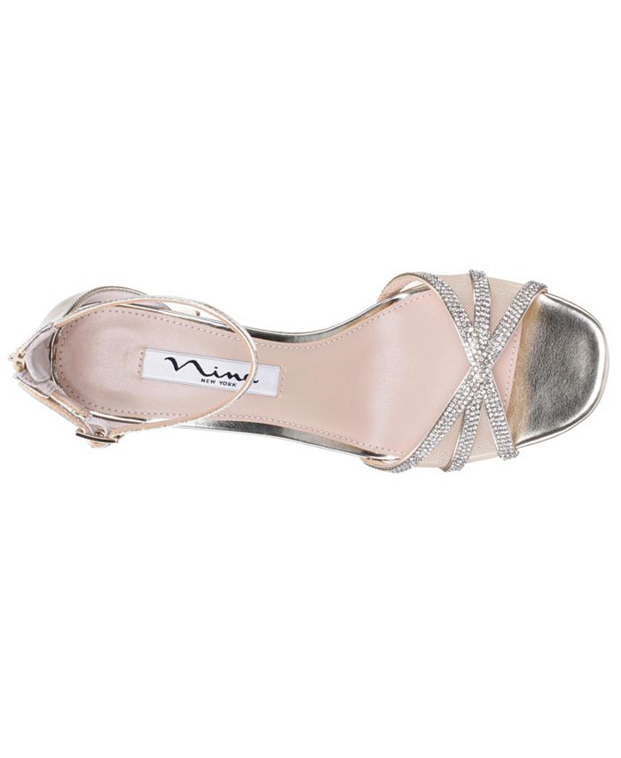 Nina Women's Brooke Block Heel Evening Sandals Macy's
