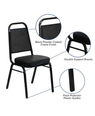 Trapezoidal Back Stacking Banquet Dining Chair - 2.5" Thick Seat
