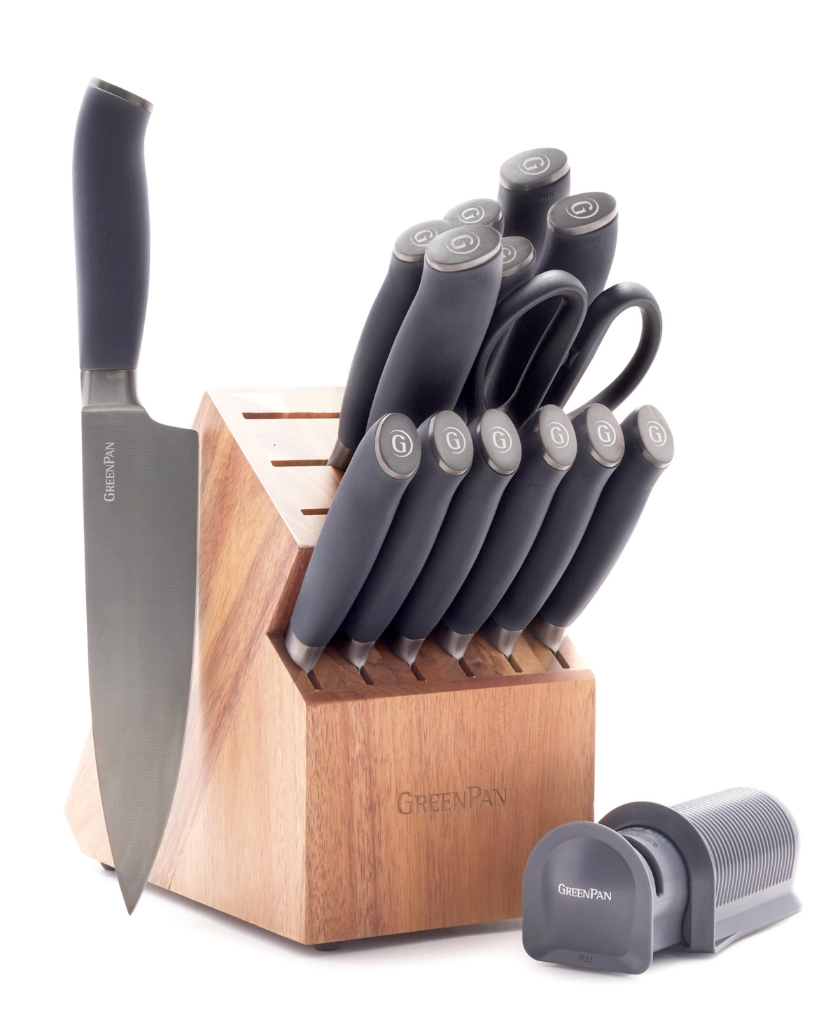 Shop Greenpan Titanium 16-piece Ultimate Knife Block Set
