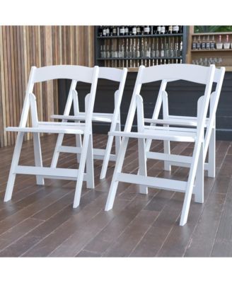 Set Of 4 Plastic Weight Capacity Indoor/Outdoor Resin Folding Chairs