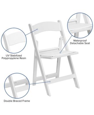 Set Of 4 Plastic Weight Capacity Indoor/Outdoor Resin Folding Chairs