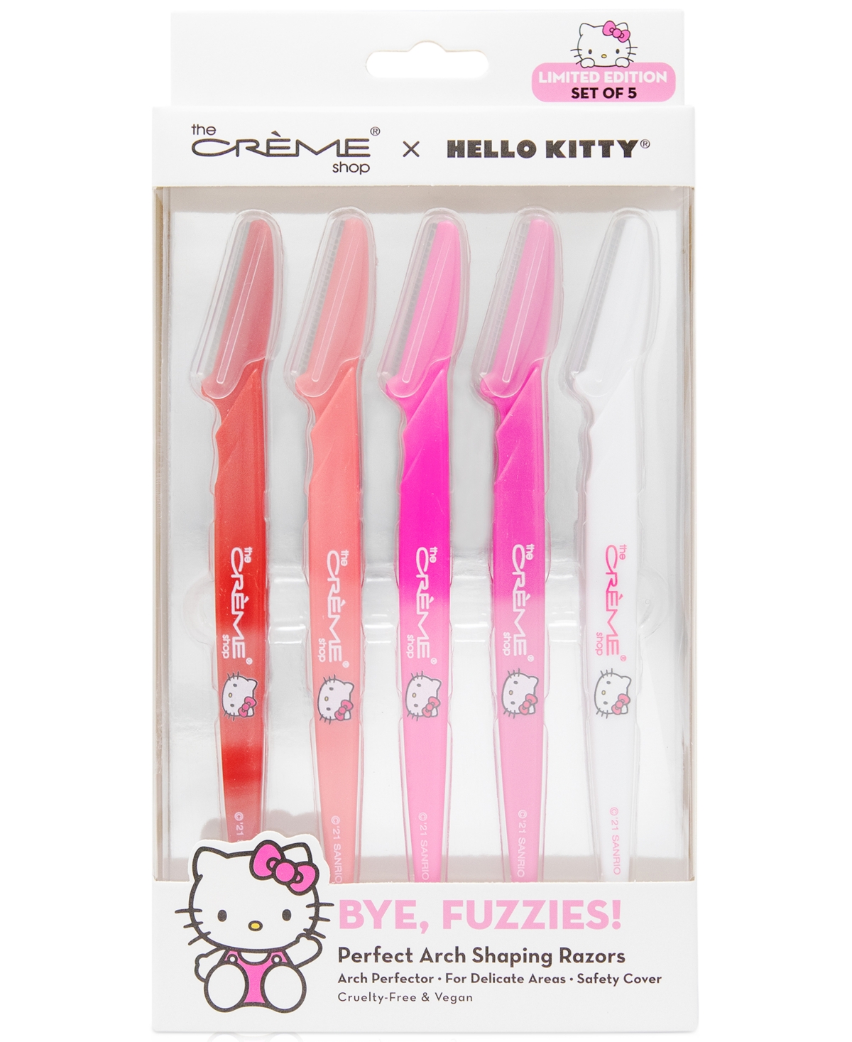Shop The Creme Shop 5-pc. Hello Kitty Bye, Fuzzies! Perfect Arch Shaping Razors In No Color