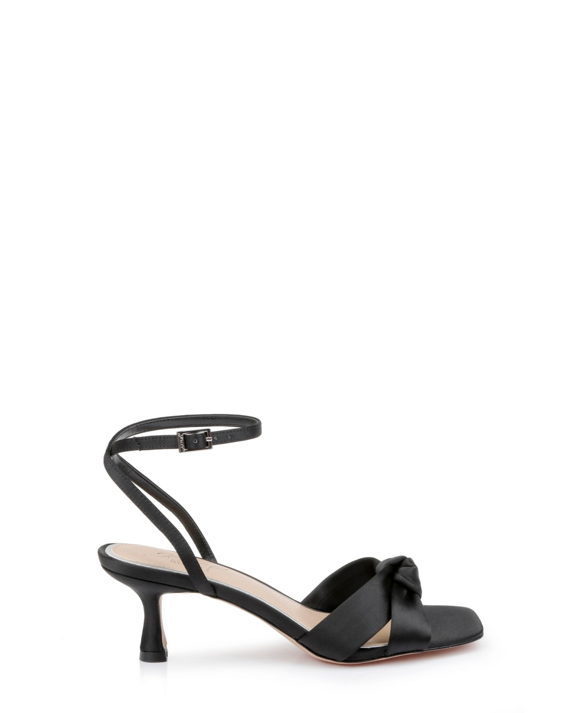 Jewel Badgley Mischka Women's Valarie Square Toe Kitten Heel Evening Sandals