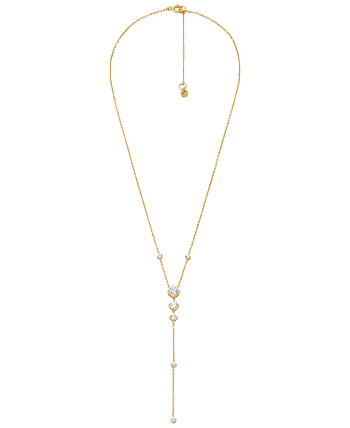 Shop Michael Kors 14k Gold Plated Sterling Silver Lariat Necklace