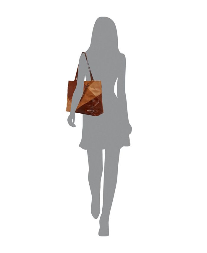 Lucky Brand Jema-CB Borsa A Mano Donna - Pelle - Colore Mattone - Tracolla Con Cinturino Intrecciato