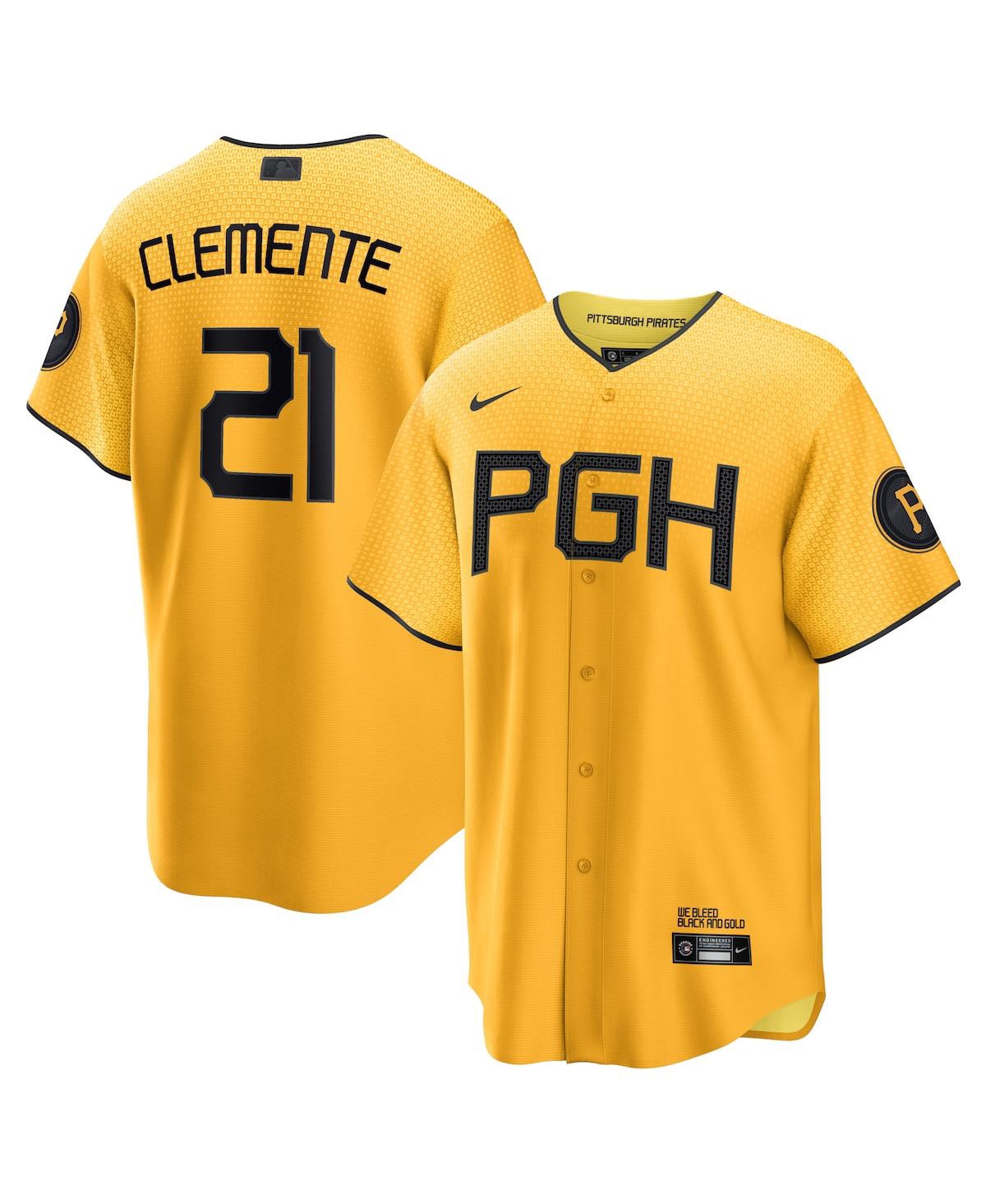 Men's Nike Roberto Clemente Gold Pittsburgh Pirates 2023 City Connect Replica Player Jersey - Gold