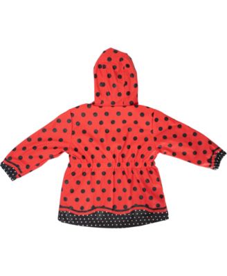 Toddler Little Girl's and Big Girl's Lucy Ladybug Rain Coat