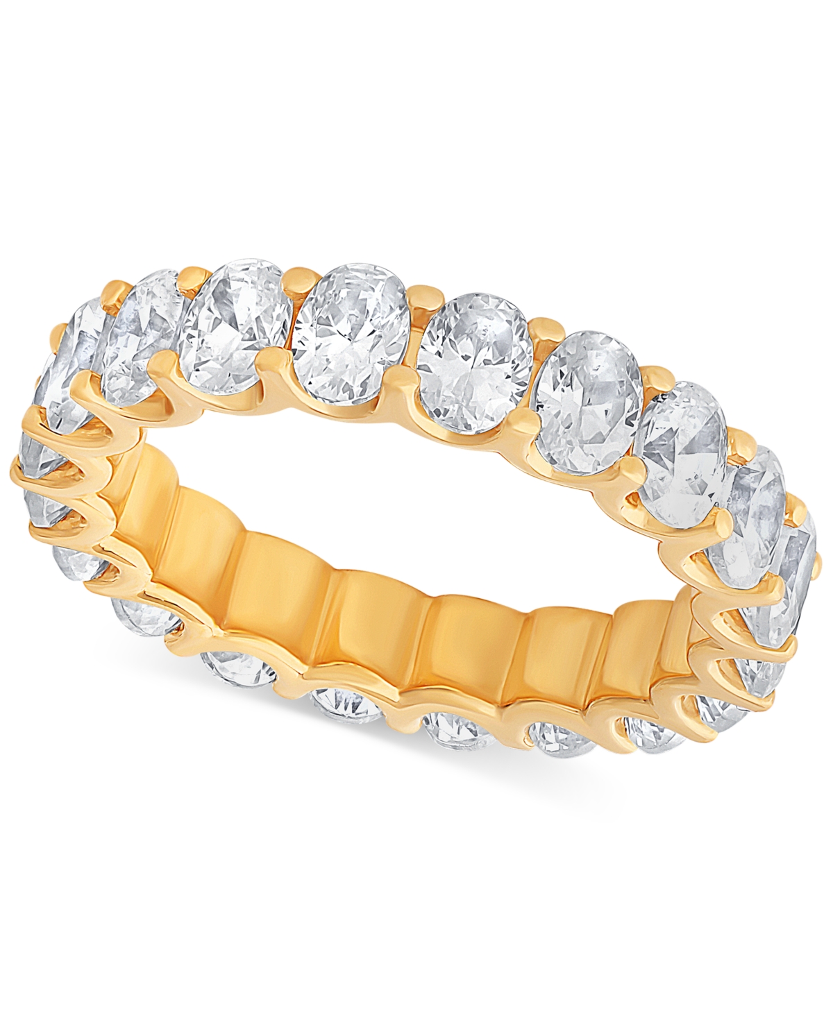 Macy's Diamond Oval-cut Eternity Band (2 Ct. T.w.) In Platinum Or 14k Gold In Yellow Gold