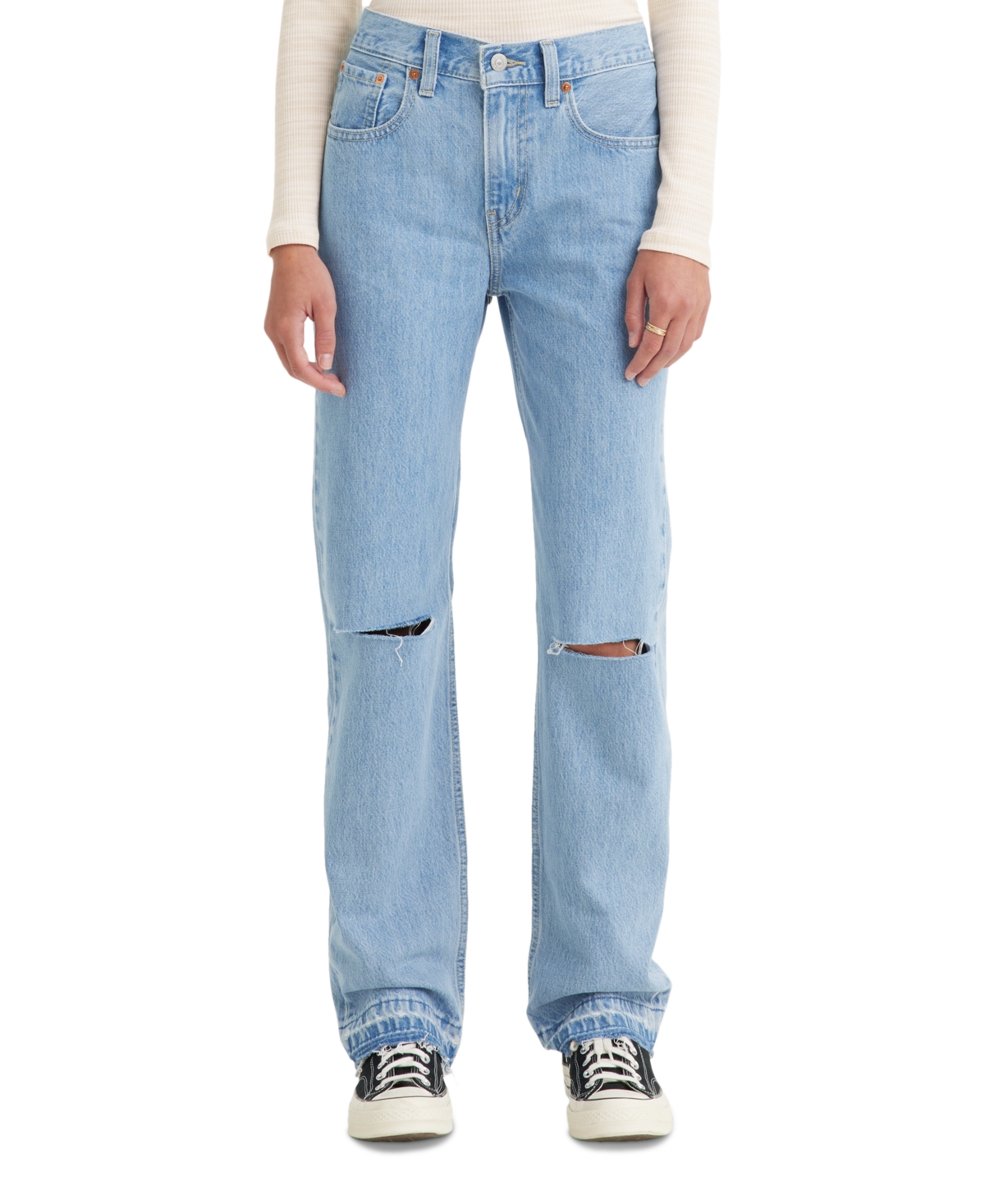 Levi's Low Pro Classic Straight-leg High Rise Jeans In Sweet Stonewash
