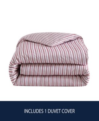 Coleridge Stripe Cotton Reversible Duvet Cover, Twin