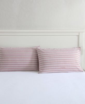 Coleridge Stripe Cotton Percale Pillowcase Pair, Standard
