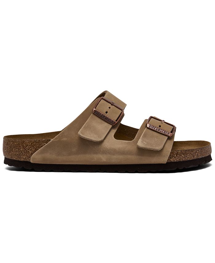 Birkenstock Men's Arizona Essentials Oiled Leather Two-Strap Sandals ...