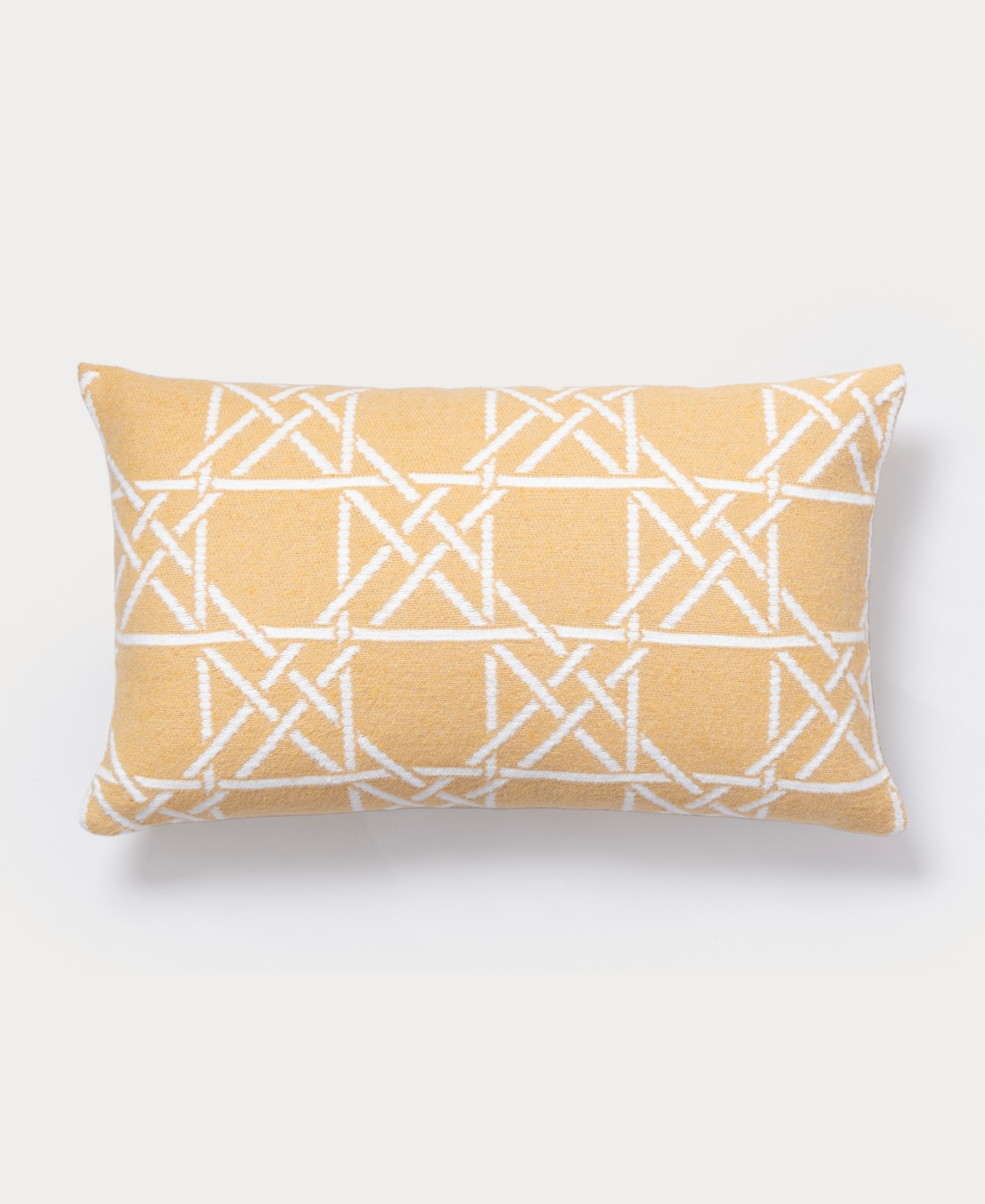 Brooks Brothers Lattice Work Decorative Cotton Pillow Bedding In Yellow