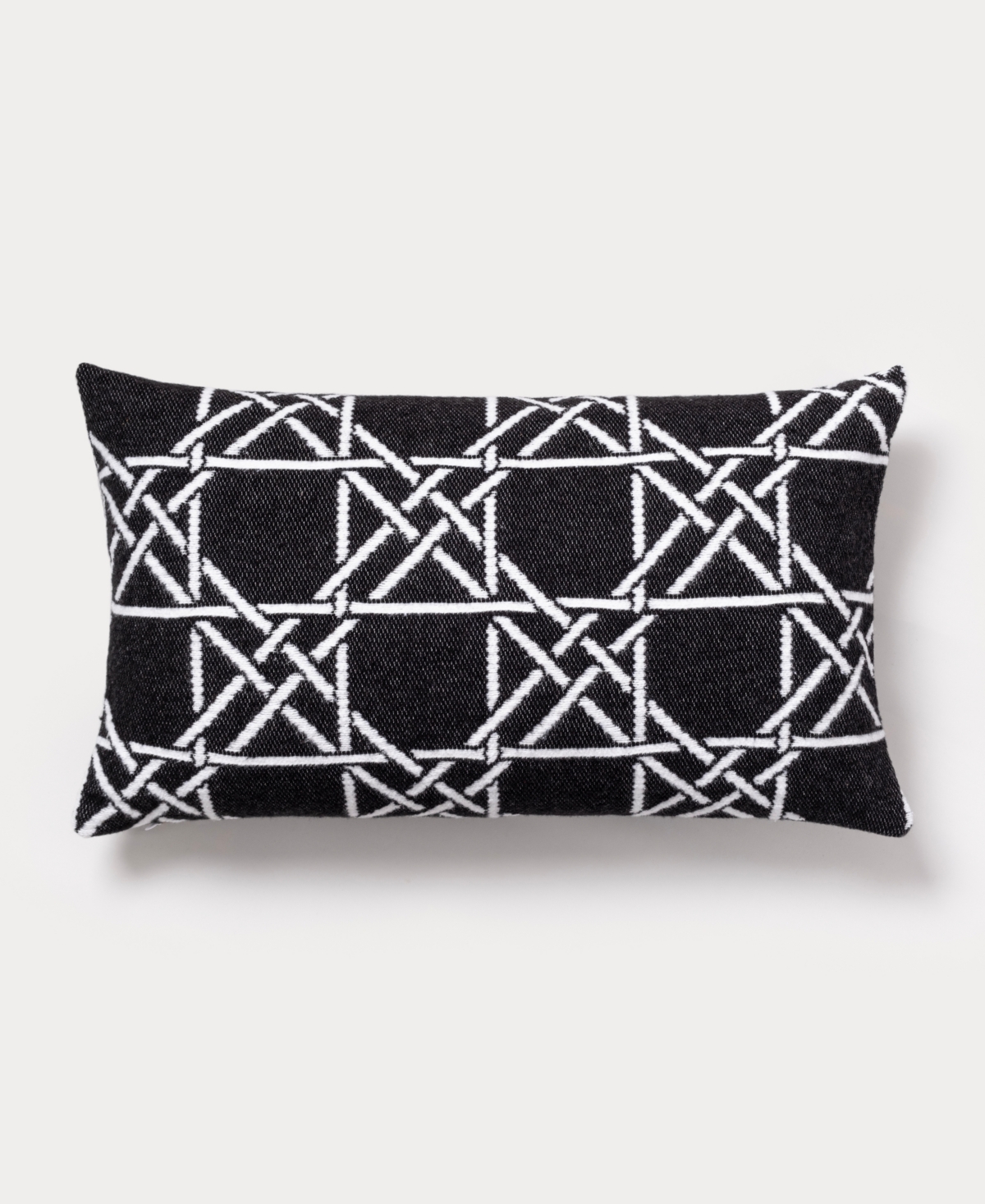 Brooks Brothers Lattice Work Decorative Cotton Pillow Bedding In Black