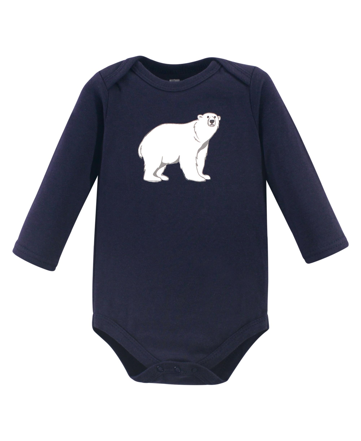 Hudson Baby Baby Boys Cotton Long-Sleeve Bodysuits, 3-Pack - Polar bear