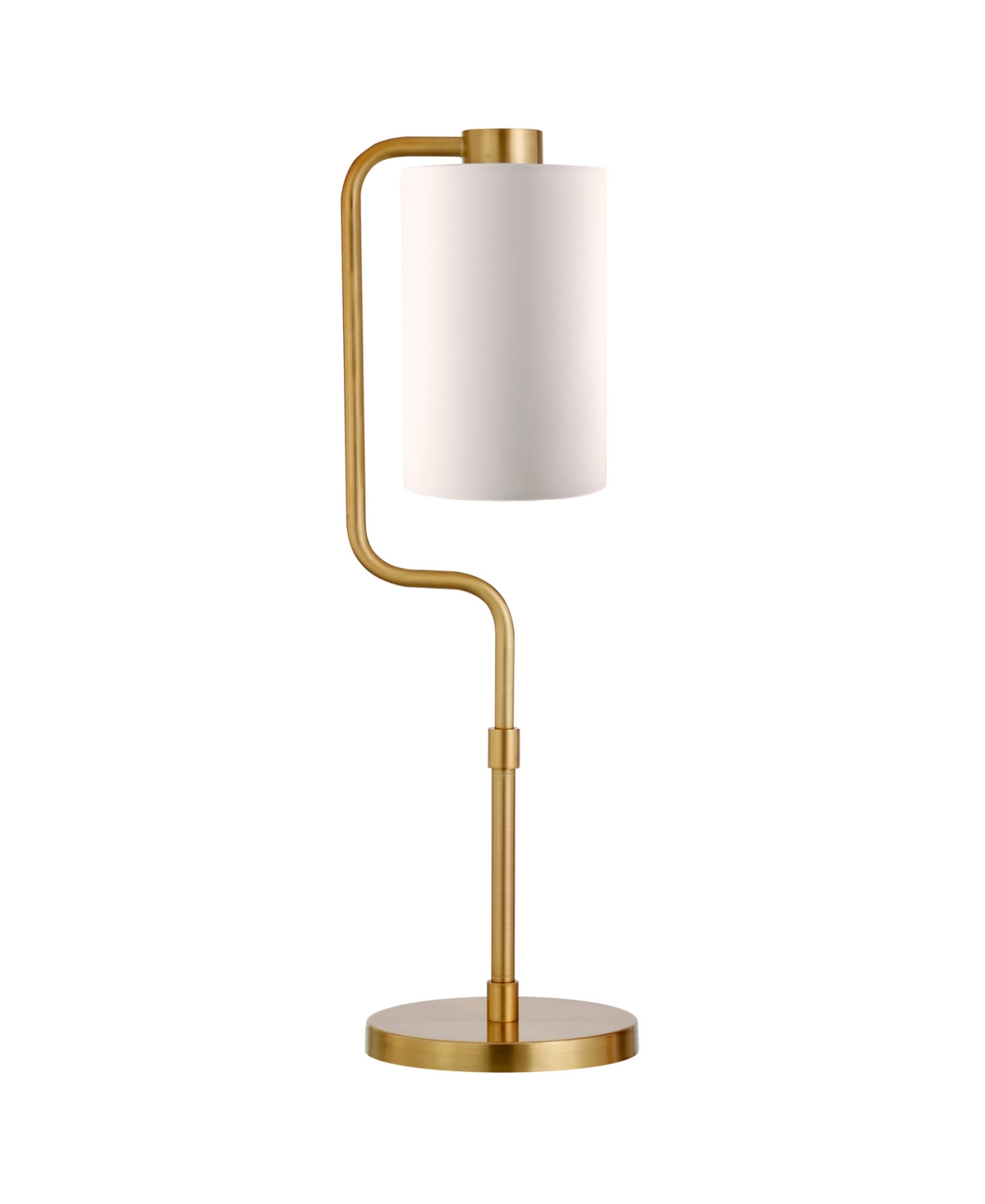 Hudson & Canal Rotolo 24" Linen Shade Tall Table Lamp In Brass