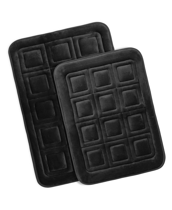 Clara Clark 2 Piece Ultra Soft NonSlip Plush Memory Foam Bath Rug Set