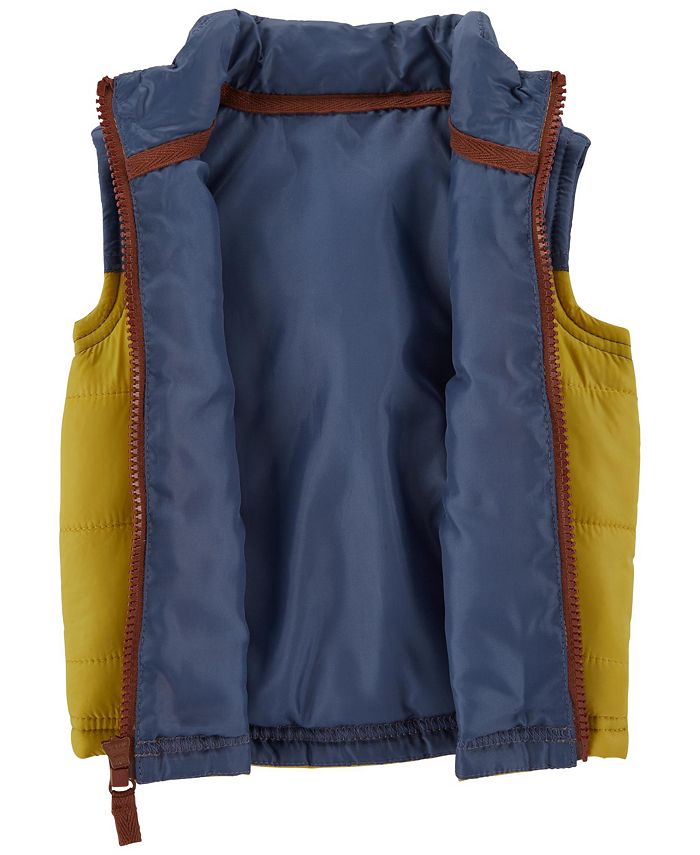 Carter's Baby Boys Zip Up Colorblock Puffer Vest Macy's