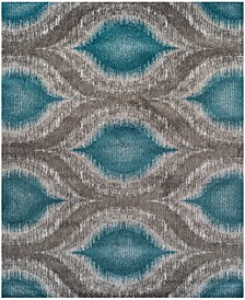 Neo Grey Cove Teal Area Rugs