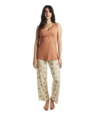 Maternity Analise During & After 5-Piece Maternity/Nursing Sleep Set