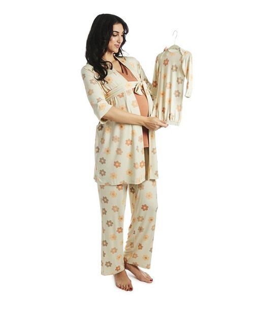 alfani Everly Grey Women's Analise During & After 5-Piece Maternity/Nursing Sleep Set Women's Fashion Shoes & Accessories