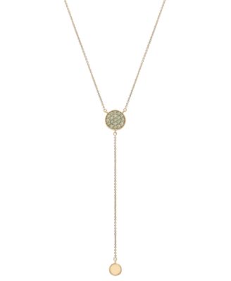 Macy's - Peridot Cluster 17" Lariat Necklace (1/2 ct. t.w.) in 14k Gold-Plated Sterling Silver